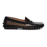 Zwarte platte schoenen met Gommino-stijl Tod's , Black , Dames