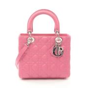 Pre-owned Leather dior-bags Dior Vintage , Pink , Dames