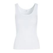 Witte Rib Tank Top Naibu Stijl Bitte Kai Rand , White , Dames