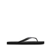 Zwarte Logo In Reliëf Slip-On Sandalen Dsquared2 , Black , Heren