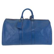 Pre-owned Leather handbags Louis Vuitton Vintage , Blue , Dames