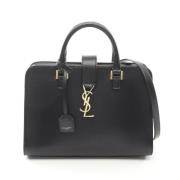 Pre-owned Leather handbags Yves Saint Laurent Vintage , Black , Dames