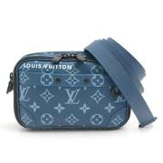 Pre-owned Canvas shoulder-bags Louis Vuitton Vintage , Blue , Heren