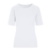 Witte Ribgebreide Blouse Naibu Stijl Bitte Kai Rand , White , Dames