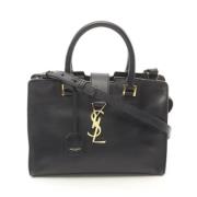 Pre-owned Leather handbags Yves Saint Laurent Vintage , Black , Dames