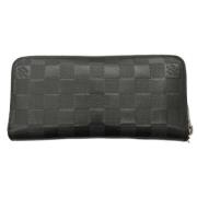 Pre-owned Leather wallets Louis Vuitton Vintage , Black , Dames