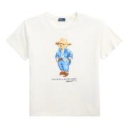 Witte Polo Bear Jersey Tee Polo Ralph Lauren , White , Dames