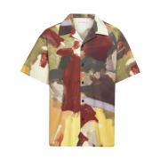 Groene Camp Kraag Shirt JW Anderson , Multicolor , Heren