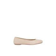 Luxe Leren Ballerina Flats Max Mara Weekend , Beige , Dames