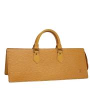 Pre-owned Leather handbags Louis Vuitton Vintage , Yellow , Dames