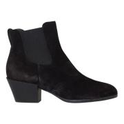 Zwarte Suède Enkellaarzen Aw23 Hogan , Black , Dames