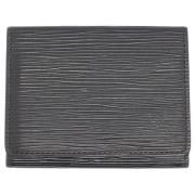 Pre-owned Leather wallets Louis Vuitton Vintage , Black , Dames