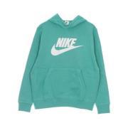 Club Hoodie Pullover Washed Teal Nike , Blue , Heren