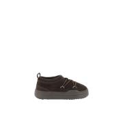 Suede Platform Sneakers met Iconic Monogram Moon Boot , Brown , Dames