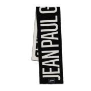 Zwart Witte Wollen Sjaal Jean Paul Gaultier , Black , Dames