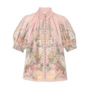 Roze Shirts voor Vrouwen Aw24 Zimmermann , Beige , Dames