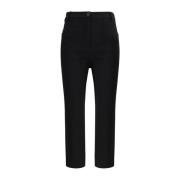 Boot-cut Broek met Rits Sluiting Andamane , Black , Dames