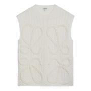 Stijlvolle Mouwloze Top Loewe , White , Dames