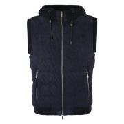 Ganzendons gevoerde bodywarmer Moorer , Blue , Heren