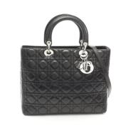 Pre-owned Leather dior-bags Dior Vintage , Black , Dames