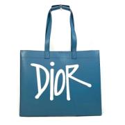 Pre-owned Leather dior-bags Dior Vintage , Blue , Dames