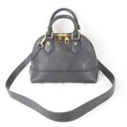 Pre-owned Leather handbags Louis Vuitton Vintage , Black , Dames