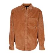 Stoere Corduroy Overhemd voor Mannen Element , Brown , Heren