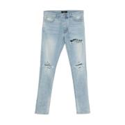 Lichtblauwe Ripped Jeans Klassieke Stijl Amiri , Blue , Heren