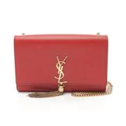 Pre-owned Leather handbags Yves Saint Laurent Vintage , Red , Dames