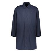 Nylon Trenchcoat met Logodetails Kenzo , Blue , Heren