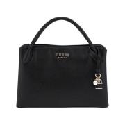 Elegante zwarte handtas met gouden details Guess , Black , Dames