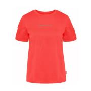 Rhinestone-SS Dames T-shirt Harper & Yve , Red , Dames