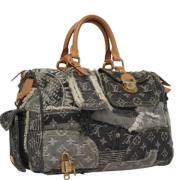 Pre-owned Denim handbags Louis Vuitton Vintage , Gray , Dames