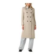 Elegante Taupe Jas voor Vrouwen Drykorn , Beige , Dames