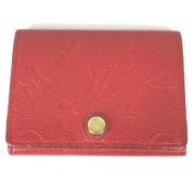 Pre-owned Leather wallets Louis Vuitton Vintage , Red , Dames