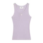 Hart Tanktop Lila Mouwloos Ami Paris , Purple , Dames