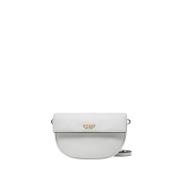 Witte leren handtas met gouden details Guess , White , Dames