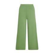 Border Palazzo Cropped Pants Milano Crepe King Louie , Green , Dames