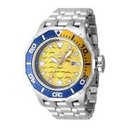 Pro Diver Quartz Horloge - Gele Wijzerplaat Invicta Watches , Gray , H...