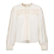 Witte Valmira Linnen-Katoenen Top Isabel Marant Étoile , White , Dames