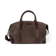 Suede Dark Brown Weekend Bag Howard London , Brown , Heren