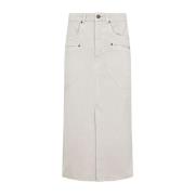 Neutrale Katoenen Rok Isabel Marant , White , Dames