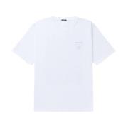 Wave Tee Korte Mouw T-shirt Denham The Jeanmaker , White , Heren