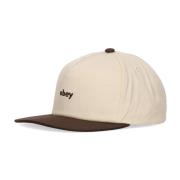 Gebogen Klep Snapback Pet Ongebleekt Multi Obey , Beige , Heren