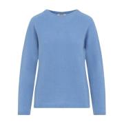 Blauwe Kasjmier Trui Elegant Ontwerp Max Mara , Blue , Dames