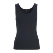 Zwarte Rib Tank Top Naibu Stijl Bitte Kai Rand , Black , Dames