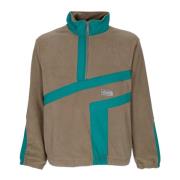 Kwart Zip Polar Fleece Sweatshirt Olijf HUF , Green , Heren