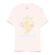 Diamantkolom T-shirt Roze Casablanca , Pink , Dames