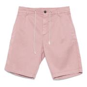 Lyocell/Katoenen Shorts met Zakken, Gemaakt in Italië Eleventy , Pink ...