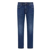 Stretch Denim Jeans Boggi Milano , Blue , Heren